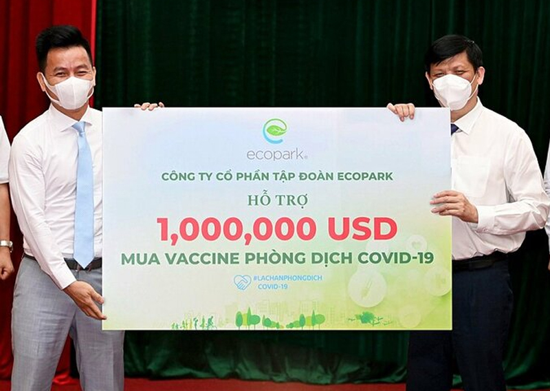 Ecopark há»— trá»£ 1 triá»‡u USD mua vaccine phÃ²ng Covid-19